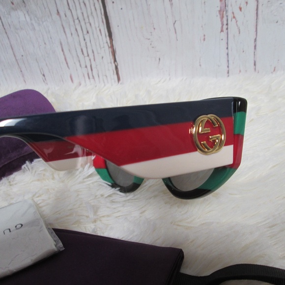 GUCCI Cat Eye Sunglasses Multicolor GG0275S-005 - Picture 16 of 16